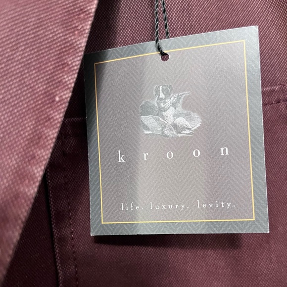 NWT Kroon Harrison Vintage Wash Cotton Sport Coat in Red - Picture 7 of 13